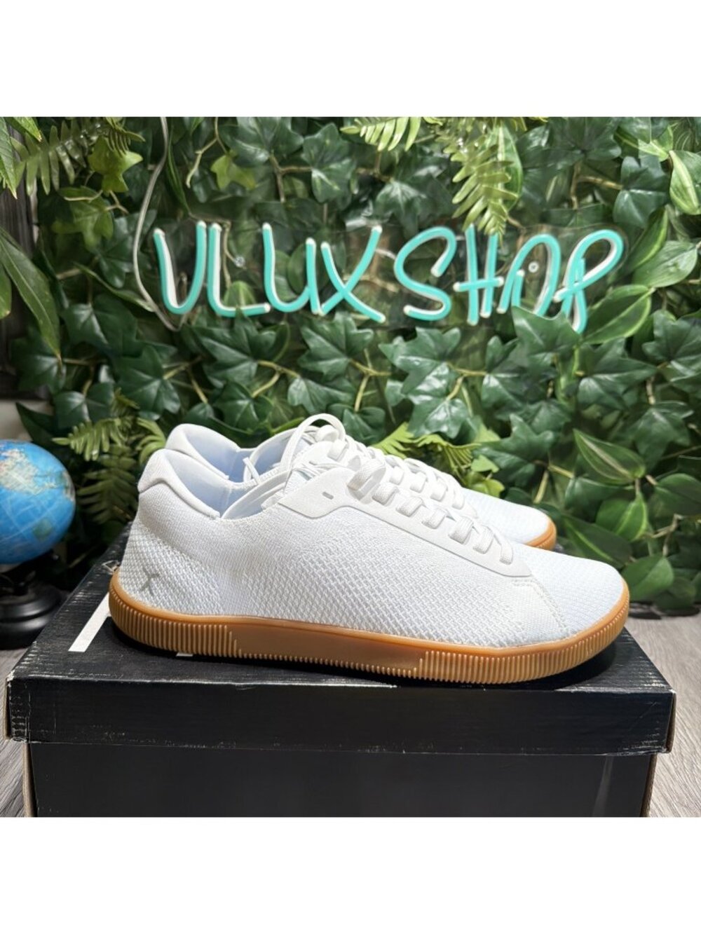 Flux Adapt Trainer Breathable AdaptKnit White And Gum Shoes  Men's 9